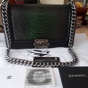 Python Deep Green & Black Bag